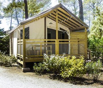 terrasse chalet camping Sillans-la-Cascade